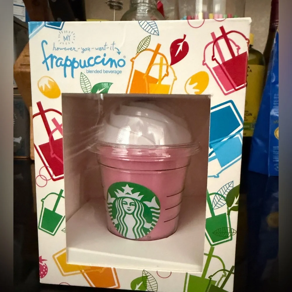 Starbucks Pink Frappe Drink Cup Whip Cream Portable Power Bank 5200Mah